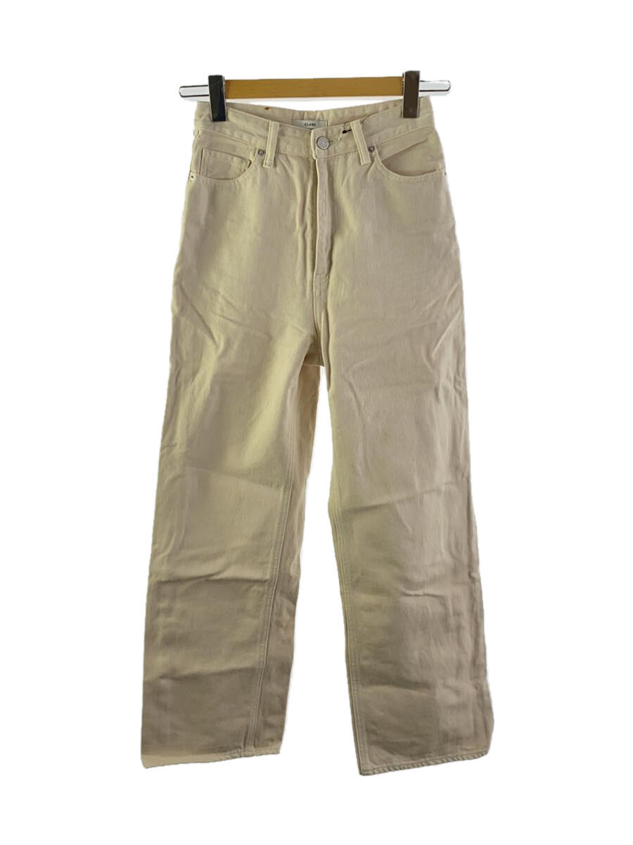 【中古】CLANE◆SECOND DENIM PANTS/1/デニム/CRM/14111-7322【レディースウェア】