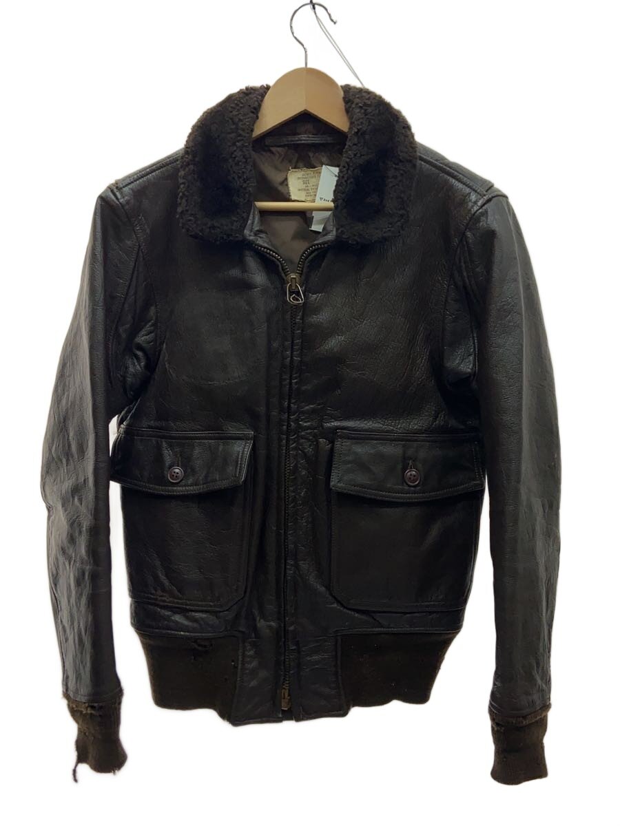 Rakuten - 【中古】US.NAVY◆フライトジャケット/38/レザー/BRW//【メンズウェア】