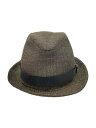 【中古】STETSON◆ハット/--/ポリエステル/SLV/無地/メンズ【服飾雑貨他】
