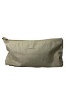 【中古】BOTTEGA VENETA◆ポーチ/キャンバス/IVO/無地【バッグ】