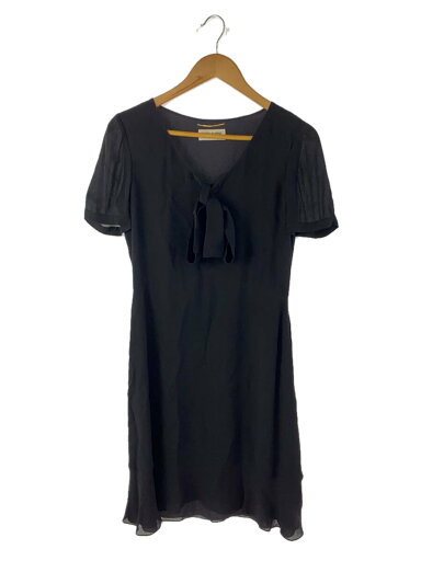 【中古】SAINT LAURENT◆半袖ワンピース/--/レーヨン/BLK【レディースウェア】 【中古】SAINT LAURENT◆半袖ワンピース/--/レーヨン/BLK【レディースウェア】