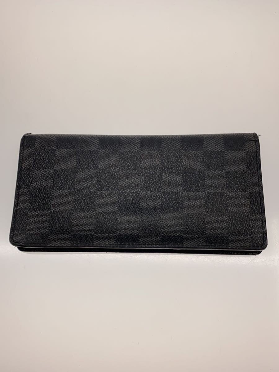 2nd STREET 楽天市場店の【中古】LOUIS VUITTON◆ポルト・フォイユ・ブラザ_ダミエ・グラフィット/PVC/BLK/メンズ【服飾雑貨他】｜アングル2