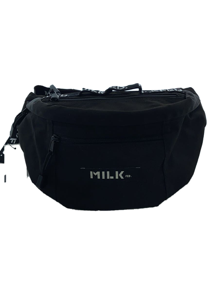 【中古】MILK FED.◆ショルダーバッグ/ナイロン/BLK/無地【バッグ】