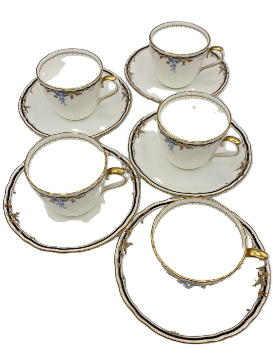 【中古】NARUMI◆カップ&ソーサー/5点セット/WHT【キッチン用品】