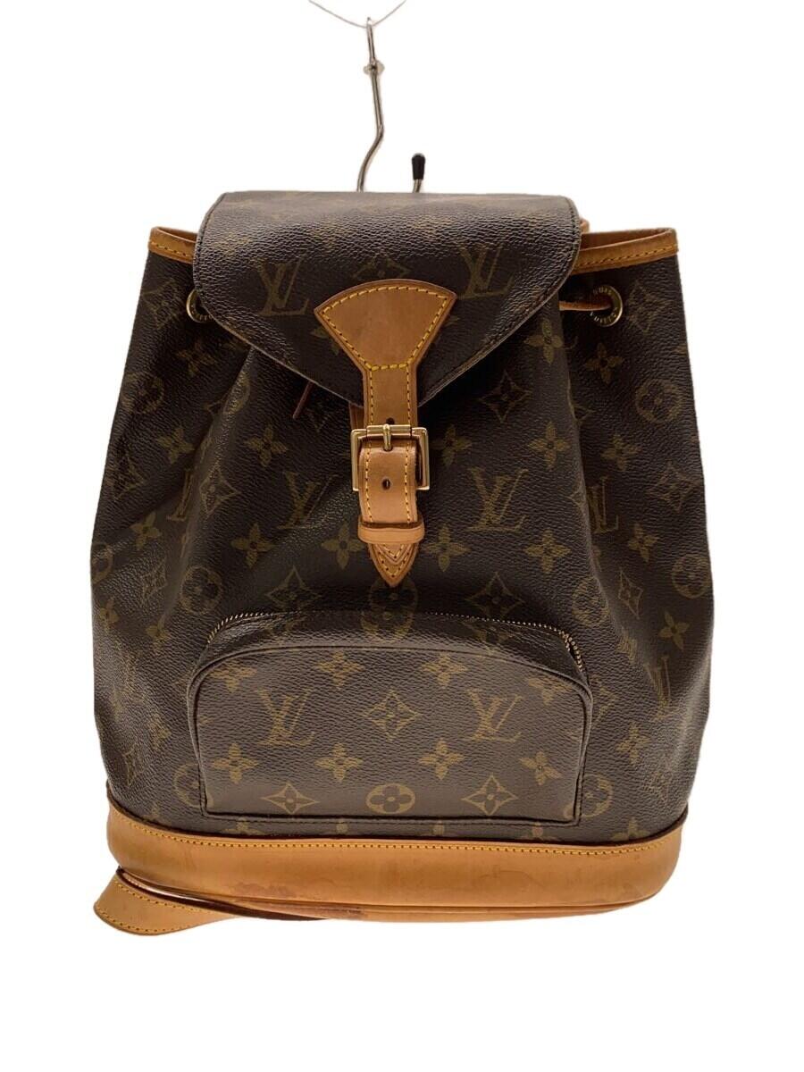 【中古】LOUIS VUITTON◆1)ミニ・モンスリ_モノグラム・キャンバス_BRW/PVC/BRW【バッグ】