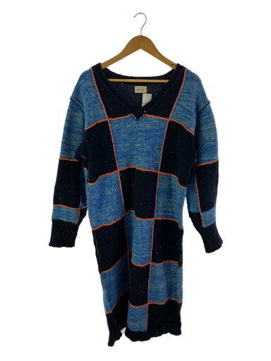 【中古】PAMM◆長袖ワンピース/FREE/ポリエステル/NVY/チェック/pm1138//【レディースウェア】 【中古】PAMM◆長袖ワンピース/FREE/ポリエステル/NVY/チェック/pm1138//【レディースウェア】
