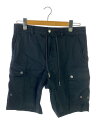 【中古】DIESEL◆カーゴショーツ/ショートパンツ/30/コットン/BLK/無地【メンズウェア】(4)