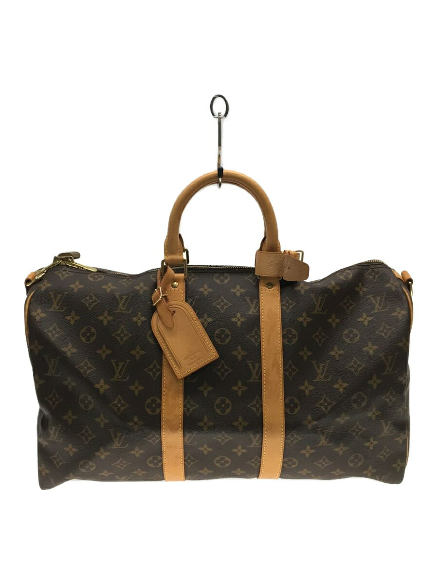 【中古】LOUIS VUITTON◆キーポル・バンドリエール45_モノグラム_BRW/PVC/BRW【バッグ】