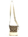 【中古】COACH◆ショルダーバッグ/キャンバス/BEG/総柄【バッグ】