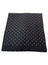 【中古】COMME des GARCONS HOMME◆88AW/80s/金タグ/ストール/シルク/BLK/ドット/メンズ/HK-054200//【服飾雑貨他】