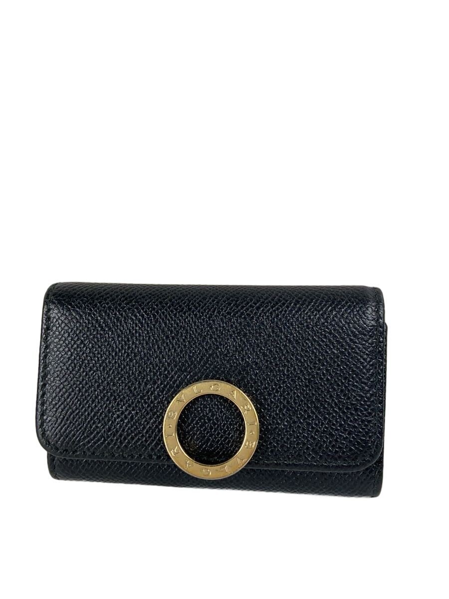 【中古】BVLGARI◆キーケース/レザー/BLK/メンズ【服飾雑貨他】