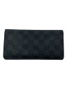 【中古】LOUIS VUITTON◆ポルト・フォイユ・ブラザ_ダミエ・グラフィット/PVC/BLK/メンズ【服飾雑貨他】(4)