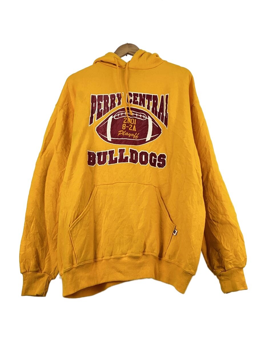 【中古】RUSSELL ATHLETIC◆PERRY CENTRAL BULLDOGS/パーカー/メキシコ製/XL/コットン/YLW//【メンズウェア】