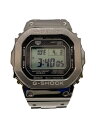 CASIO◆ソーラー腕時計_G-SHOCK/デジタル/ステンレス/GRY/SLV