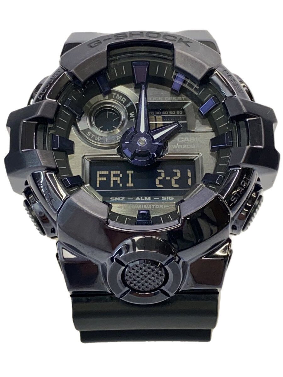 【中古】CASIO◆クォーツ腕時計_G-SHOCK/デジアナ/ラバー/GRY【服飾雑貨他】