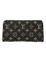 【中古】LOUIS VUITTON◆長財布/デニム/グレー/メンズ/M81858/ジッピーウォレット モノグラム ジャガードデニム【服飾雑貨他】