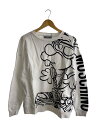 【中古】MOSCHINO◆スウェット/36/コットン/WHT/プリント【レディースウェア】