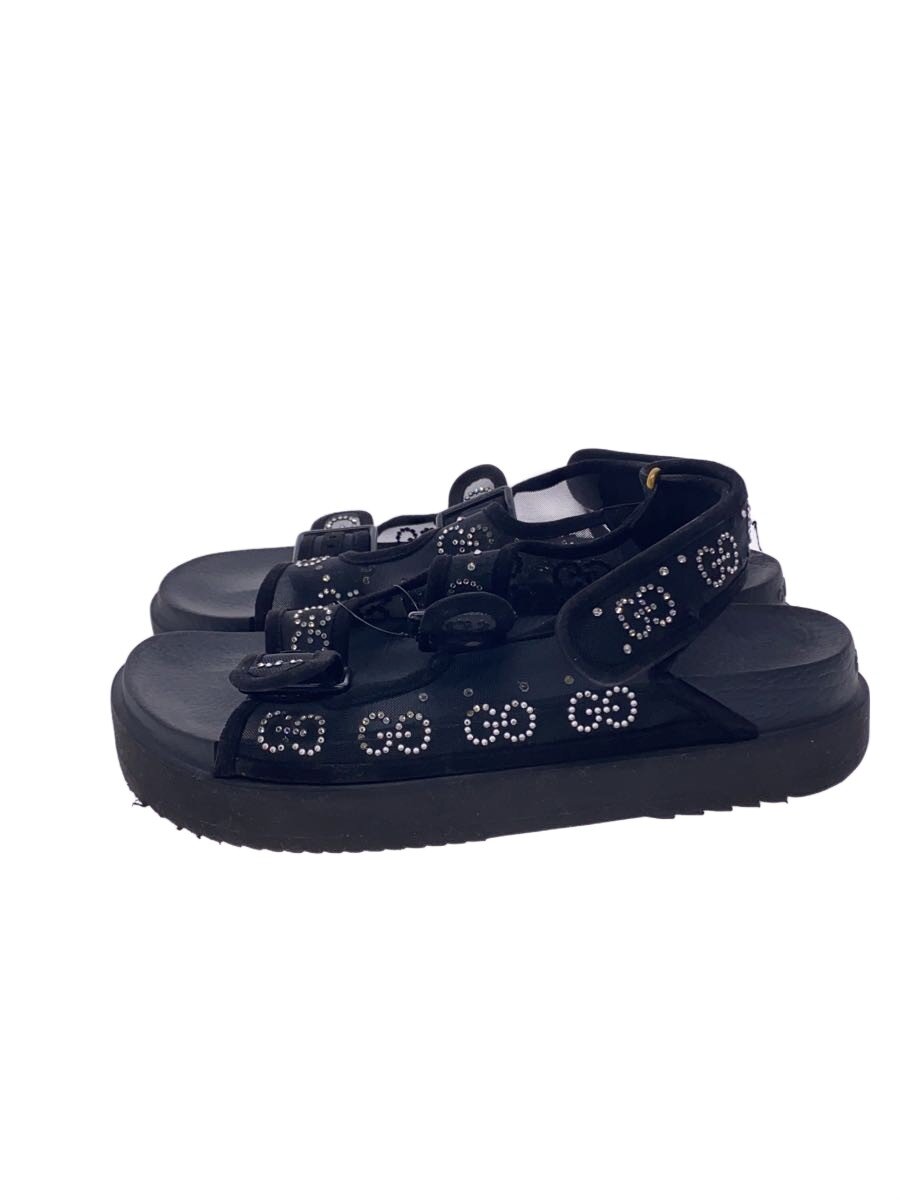 【中古】GUCCI◆サンダル/--/BLK【シューズ】