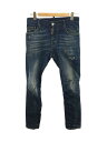 【中古】DSQUARED2◆TIDY BIKER JEAN/バイカーデニム/44/コットン/IDG/S71LB0345/使用感有【メンズウェア】