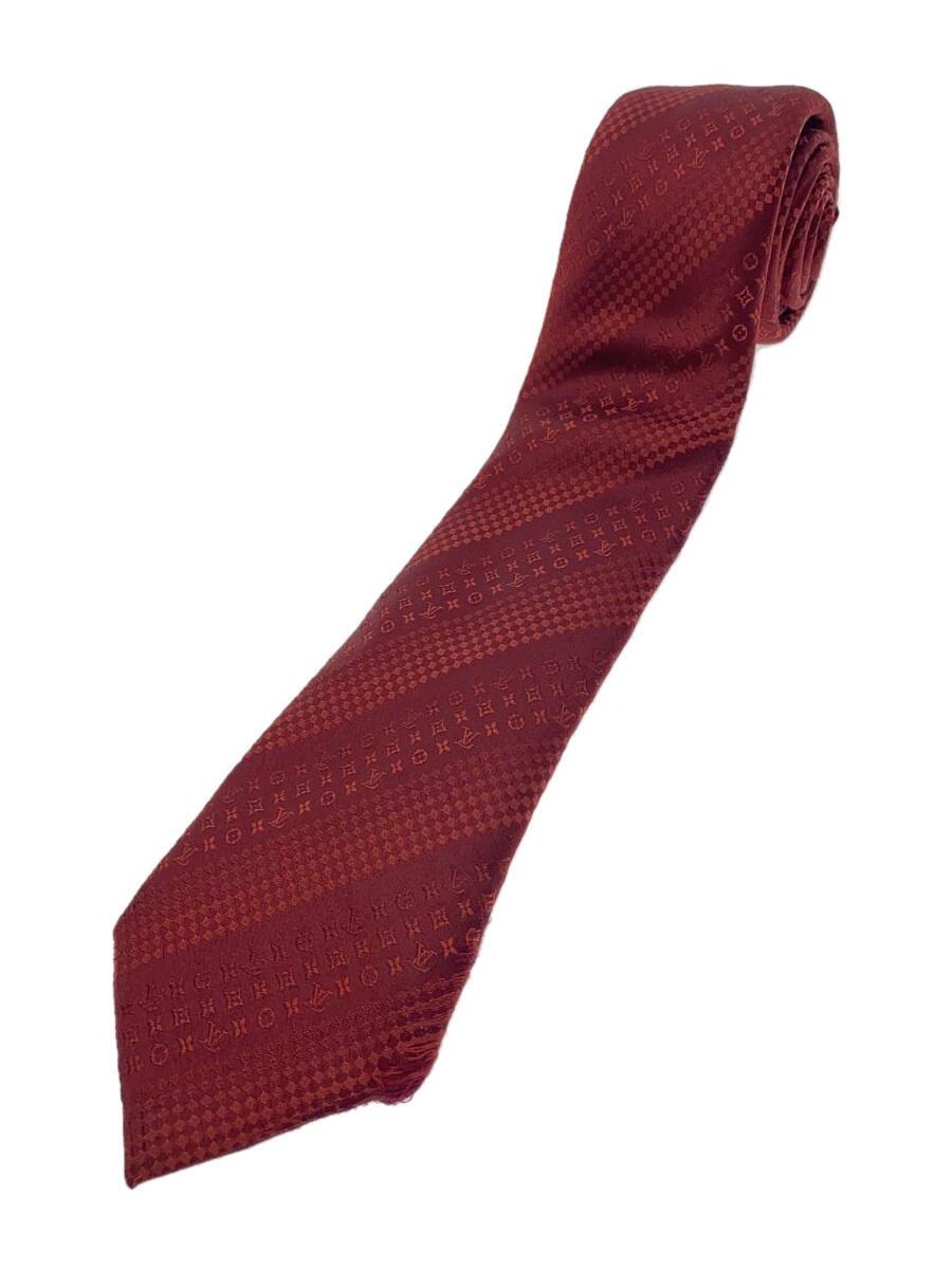 LOUIS VUITTON - 【中古】LOUIS VUITTON◆ネクタイ/シルク/RED/メンズ【服飾雑貨他】