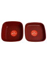 【中古】FLAVOR STONE◆鍋/サイズ:22cm/2点セット/RED【キッチン用品】