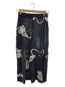 【中古】LOEWE◆ボトム/34/リネン/BLK/ドット【レディースウェア】