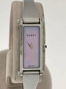 【中古】GUCCI◆クォーツ腕時計/アナログ/ステンレス/PNK/SLV/YA015554【服飾雑貨他】