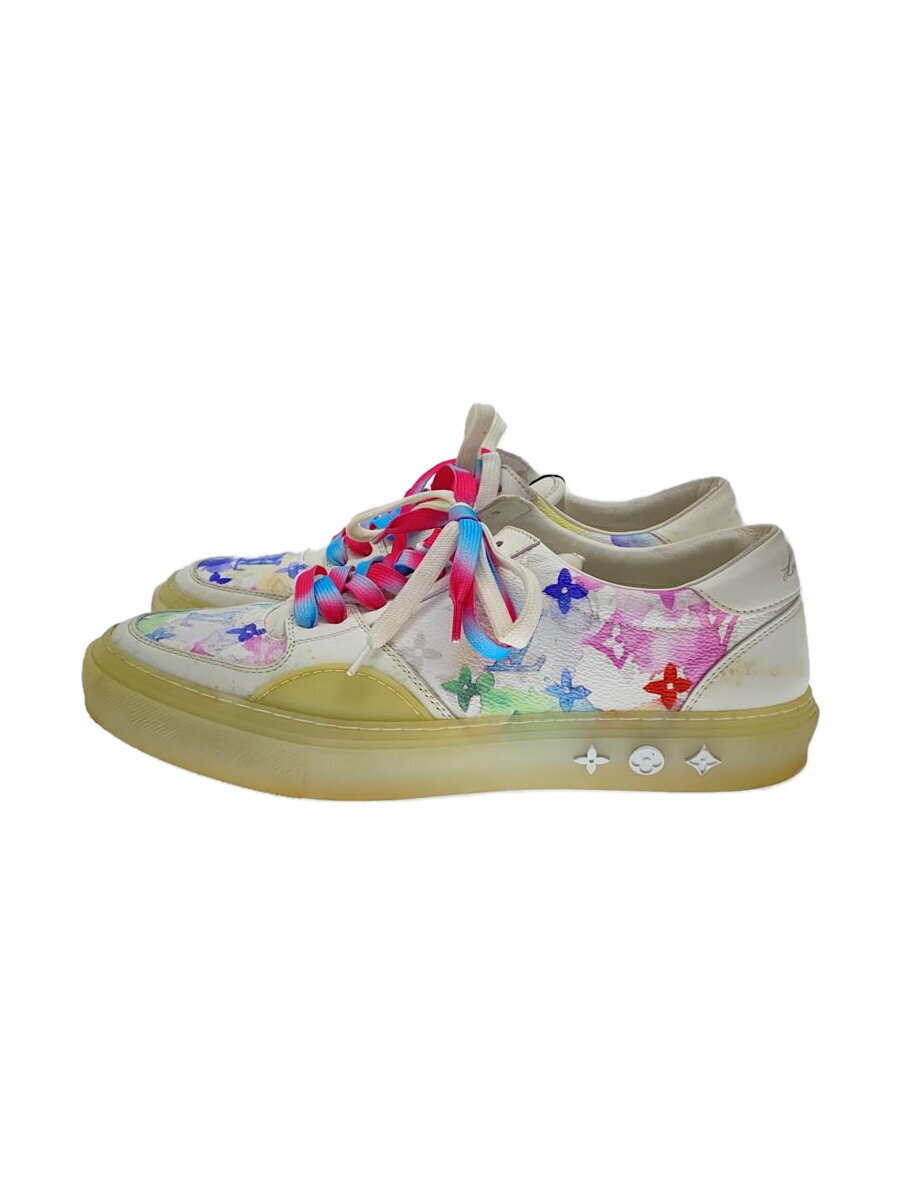 【中古】LOUIS VUITTON◆ローカットスニーカー/UK8/WHT/1A8SH3【シューズ】