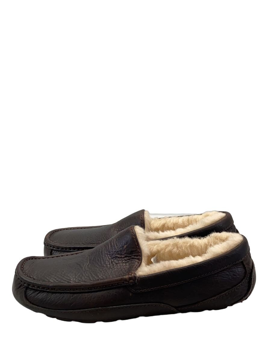 Deck Shoes - 【中古】UGG australia◆Ascot/デッキシューズ/26cm/BRW/レザー/F19919C/キズ有【シューズ】