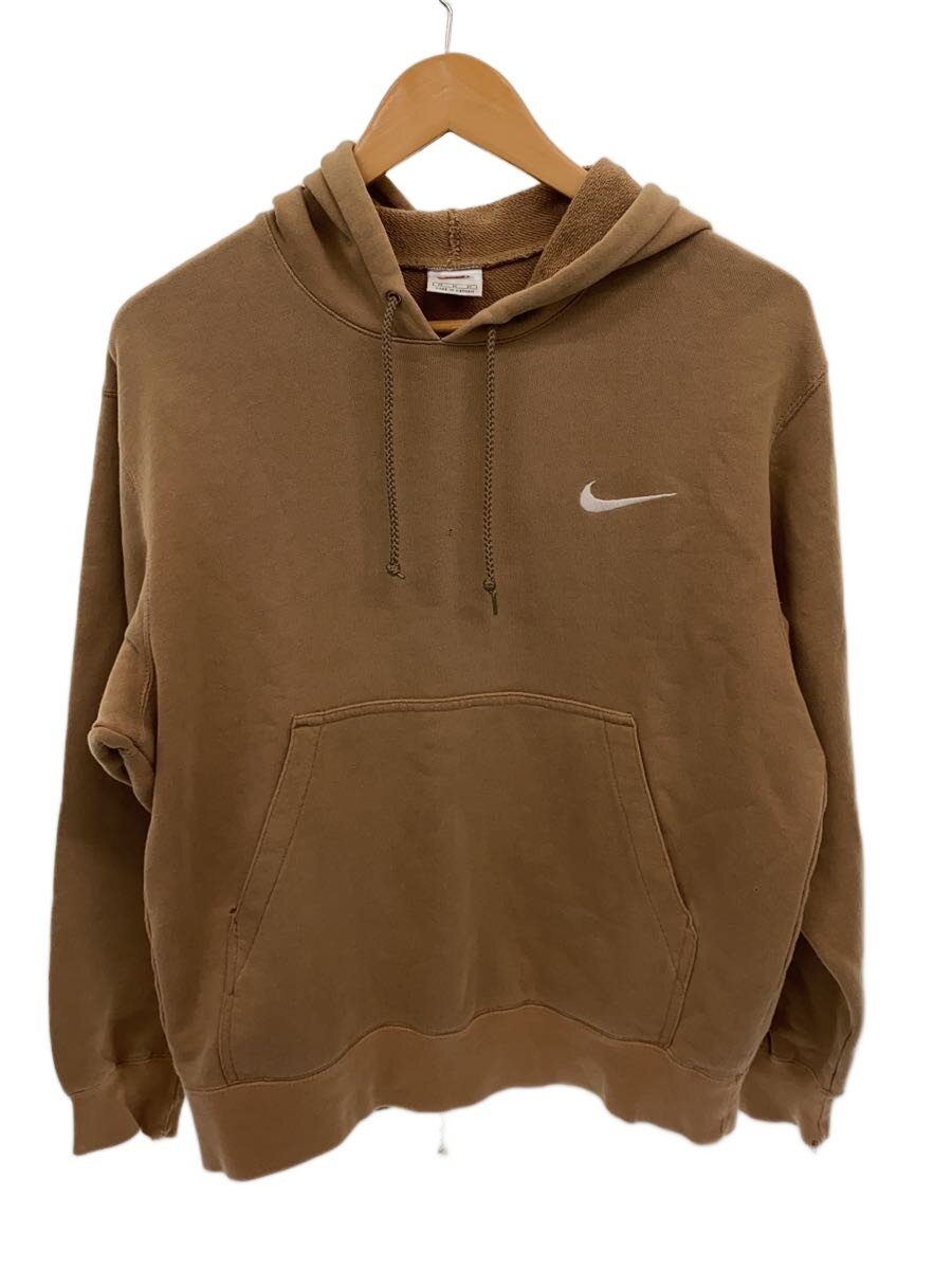 【中古】NIKE◆90s//パーカー/M/コットン/ベージュ/白タグ【メンズウェア】