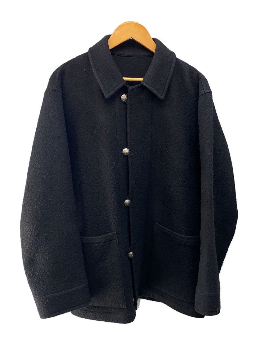 【中古】YLEVE◆23AW/WOOL TWEED CHIMAYO JACKET/ジャケット/4/ウール/BLK/170-3225070【メンズウェア】