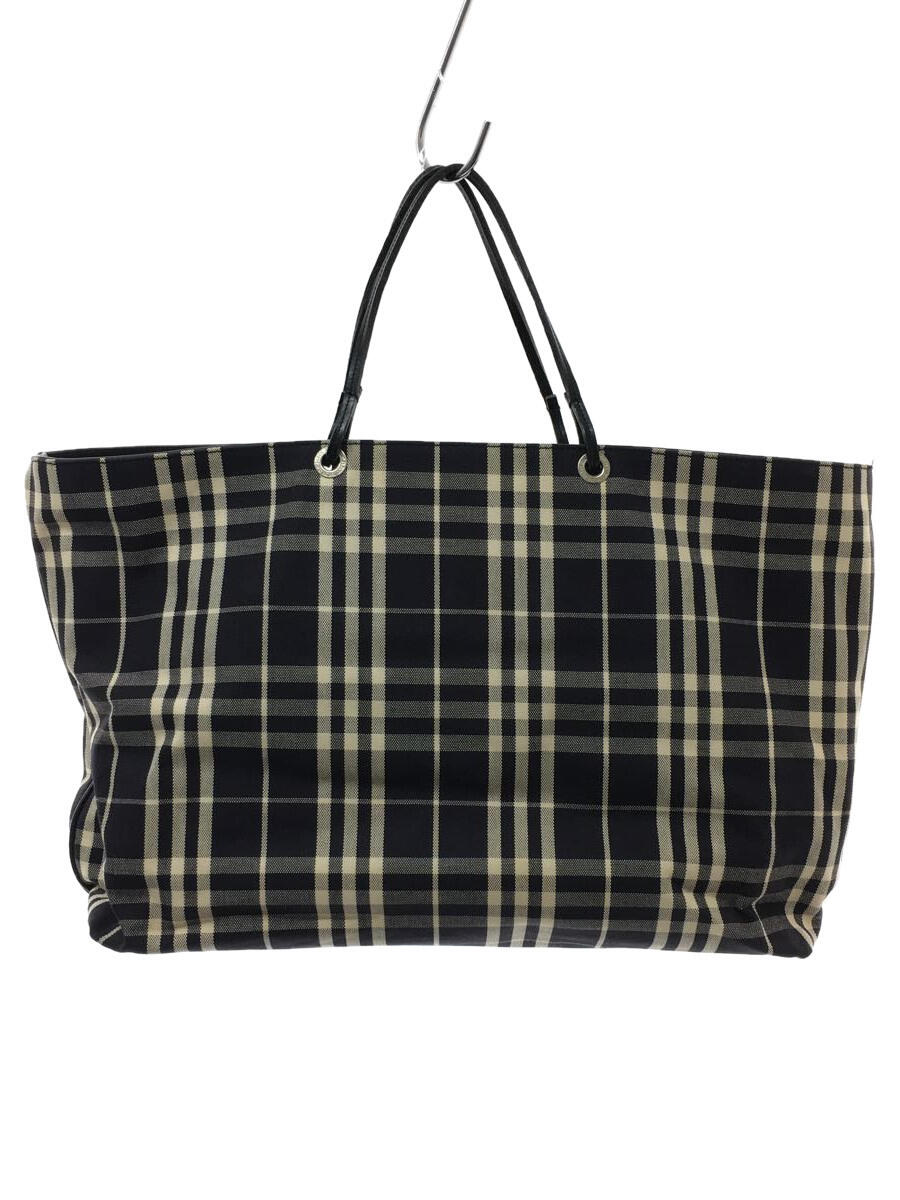 【中古】BURBERRY LONDON◆トートバッグ/--/NVY/チェック【バッグ】