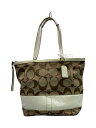 【中古】COACH◆トートバッグ/キャンバス/BRW/総柄/12428【バッグ】