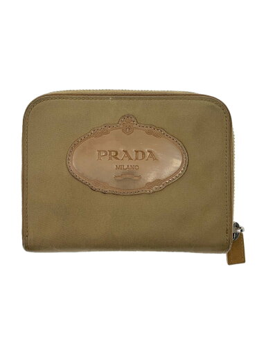 【中古】PRADA◆ラウンドファスナー/レザーロゴ/レザープレート/2つ折り財布/メンズ【服飾雑貨他】 【中古】PRADA◆ラウンドファスナー/レザーロゴ/レザープレート/2つ折り財布/メンズ【服飾雑貨他】
