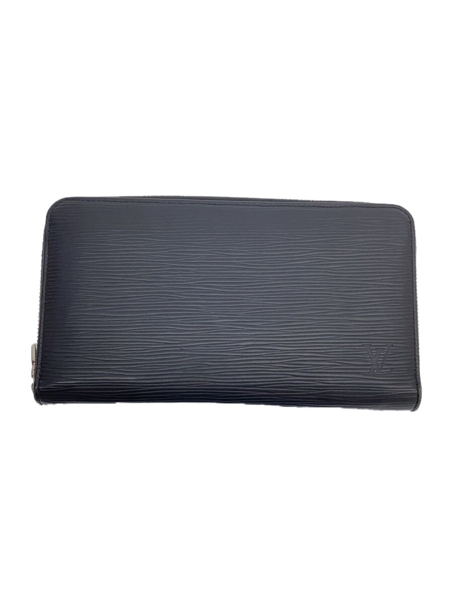 【中古】LOUIS VUITTON◆ジッピー・オーガナイザー_エピ_BLK/レザー/BLK/無地/メンズ【服飾雑貨他】