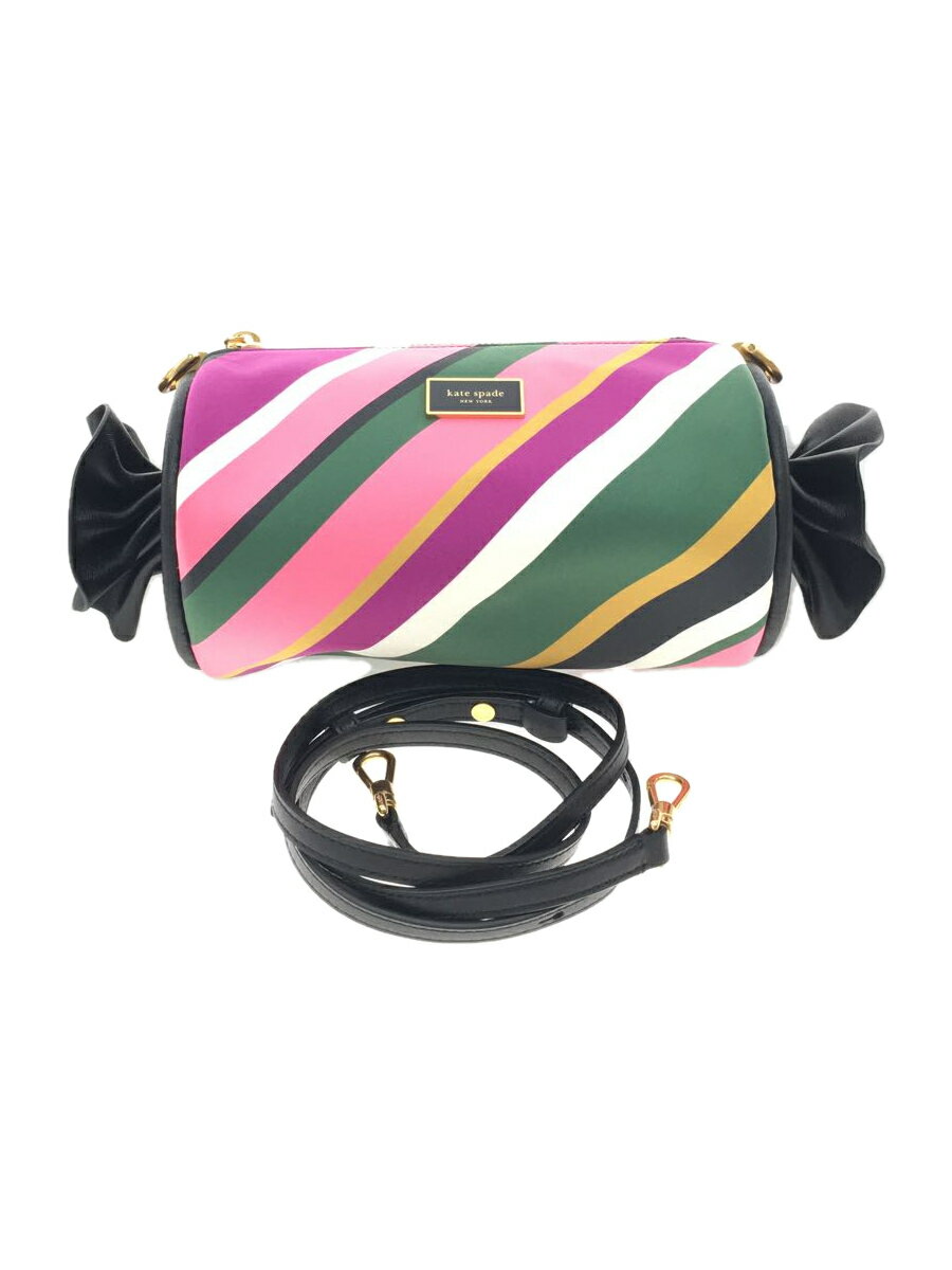 【中古】kate spade new york◆ショルダーバッグ/--/マルチカラー/ストライプ【バッグ】