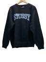 【中古】STUSSY◆スウェット/M/コットン/BLK/Z3000SAS19【メンズウェア】