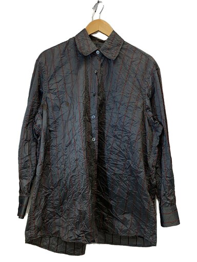 【中古】OUR LEGACY◆長袖シャツ/36/ポリエステル/GRY/ストライプ【メンズウェア】 【中古】OUR LEGACY◆長袖シャツ/36/ポリエステル/GRY/ストライプ【メンズウェア】