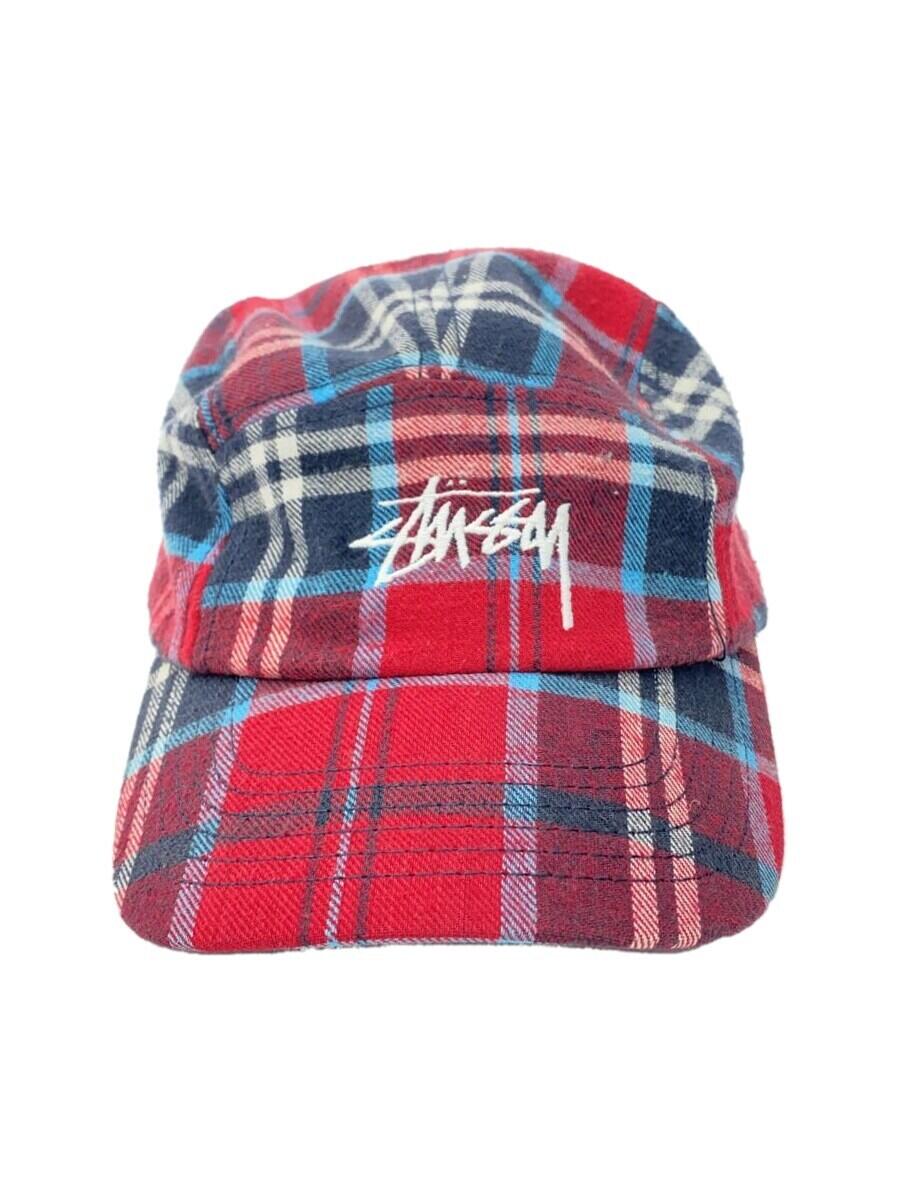 【中古】STUSSY◆キャップ/--/コットン/マルチカラー/チェック/メンズ【服飾雑貨他】