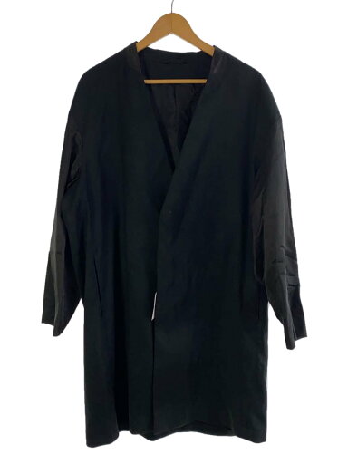 【中古】LANVIN en Bleu◆コート/--/--/BLK/無地【メンズウェア】 【中古】LANVIN en Bleu◆コート/--/--/BLK/無地【メンズウェア】