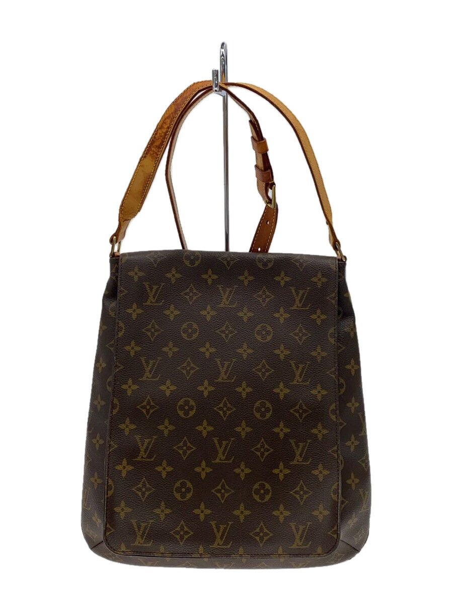 【中古】LOUIS VUITTON◆ミュゼット・サルサ_モノグラム・キャンバス_ロングショルダー/PVC/BRW【バッグ】