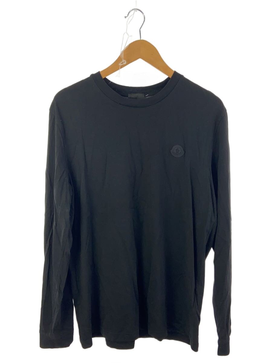 MONCLER◆BACK PRINT L S TEE 長袖Tシャツ L コットン BLK…