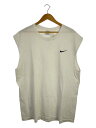 【中古】NIKE◆USA製/タンクトップ/L/コットン/WHT【メンズウェア】