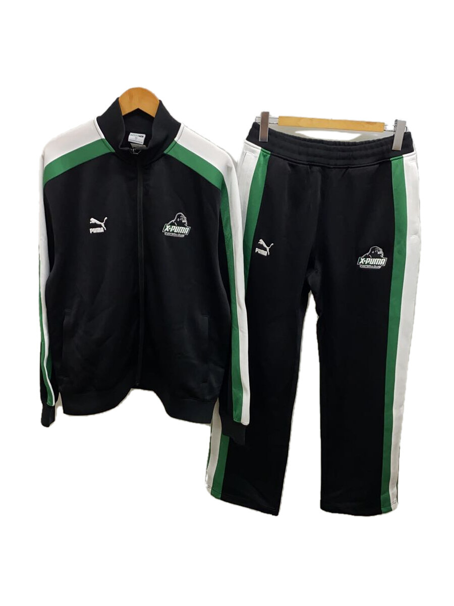 【中古】PUMA◆セットアップ/XL/ポリエステル/ブラック/00Sank【メンズウェア】