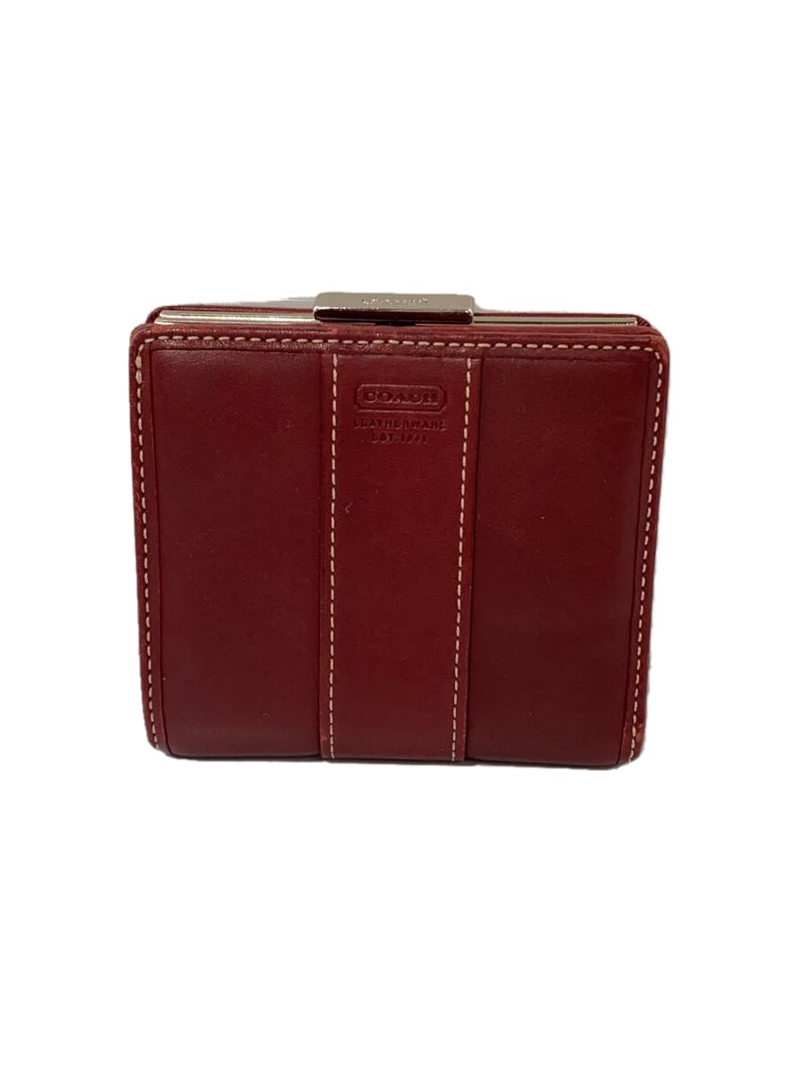 【中古】COACH◆2つ折り財布/レザー/BRD/レディース【服飾雑貨他】
