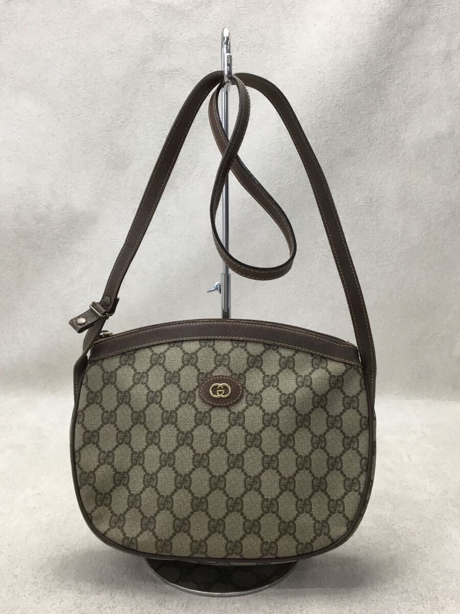 【中古】GUCCI◆ショルダーバッグ/PVC/BRW/総柄【バッグ】