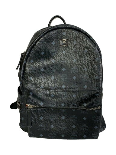 【中古】MCM◆リュック/レザー/BLK/総柄/T2715【バッグ】 【中古】MCM◆リュック/レザー/BLK/総柄/T2715【バッグ】