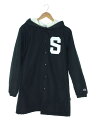 【中古】STUSSY◆コート/S/ポリエステル/BLK/無地/C8-L