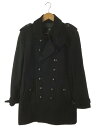 【中古】BURBERRY BLACK LABEL◆ナポレオンコート/カシ