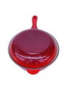 【中古】LE CREUSET◆鍋/2点セット/RED【キッチン用品】